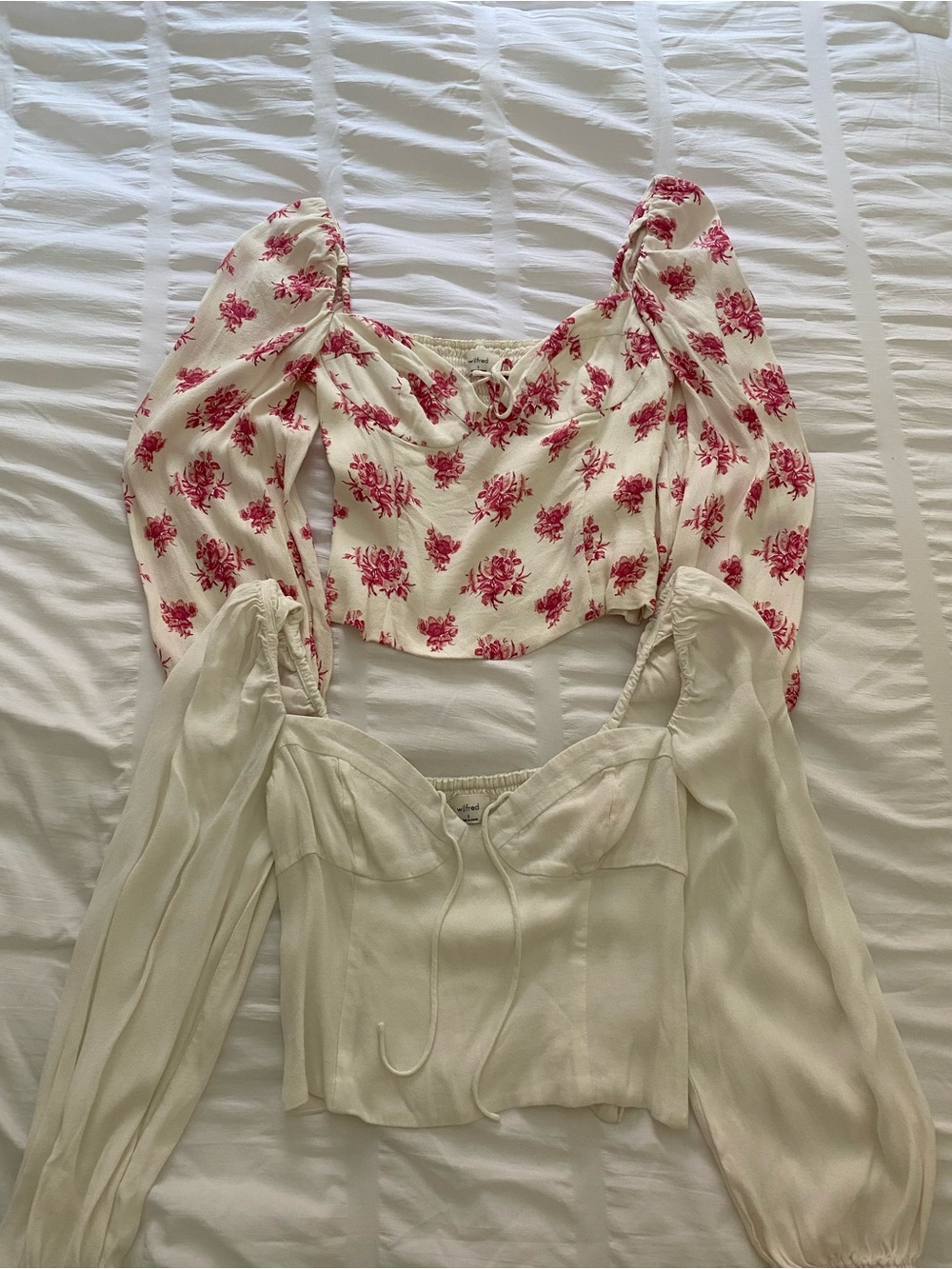 2 Aritzia Wilfred Novella Blouses